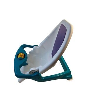 The First Years Reclining Baby Bath Vintage White Purple Green